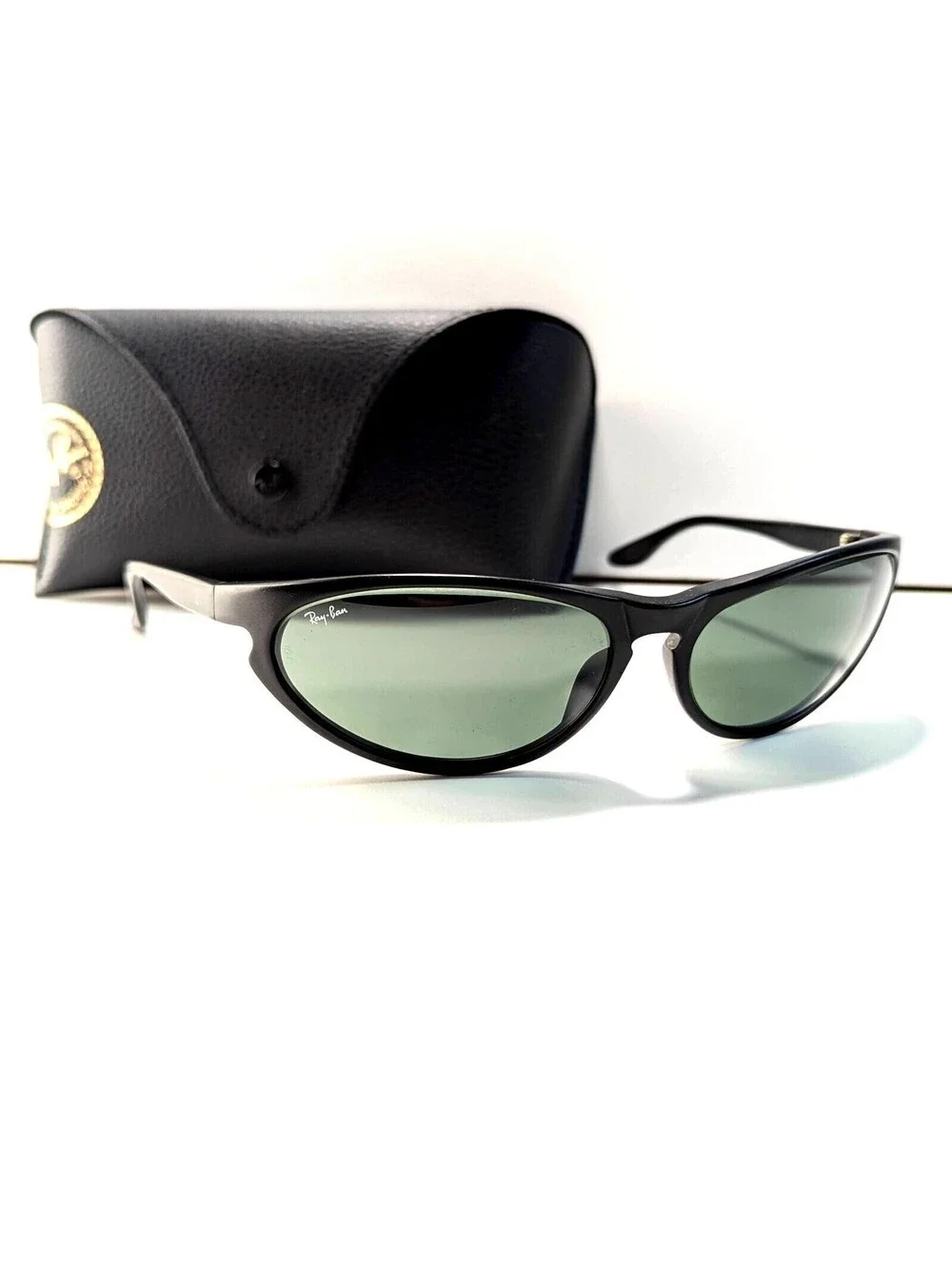 VINTAGE RAY BAN B&L BLACK G15 UV SPORT WRAP SUNGLASSES EYEWEAR CLASSIC CHIC